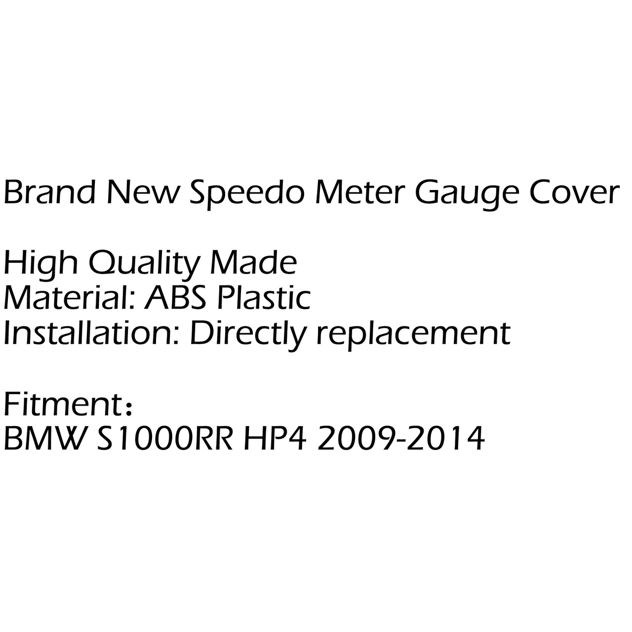 Speedometer Gauge Case Cover BMW S1000RR HP4 (2009-2014) Black