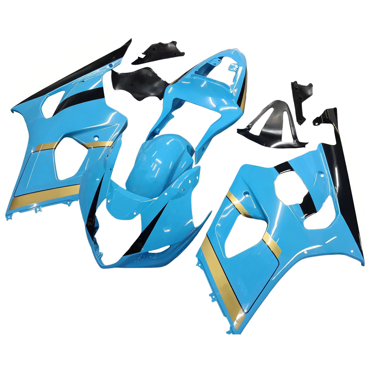 Amotopart Fairings Suzuki GSXR 1000 Blue Rizla Suzuki Racing  (2003-2004)