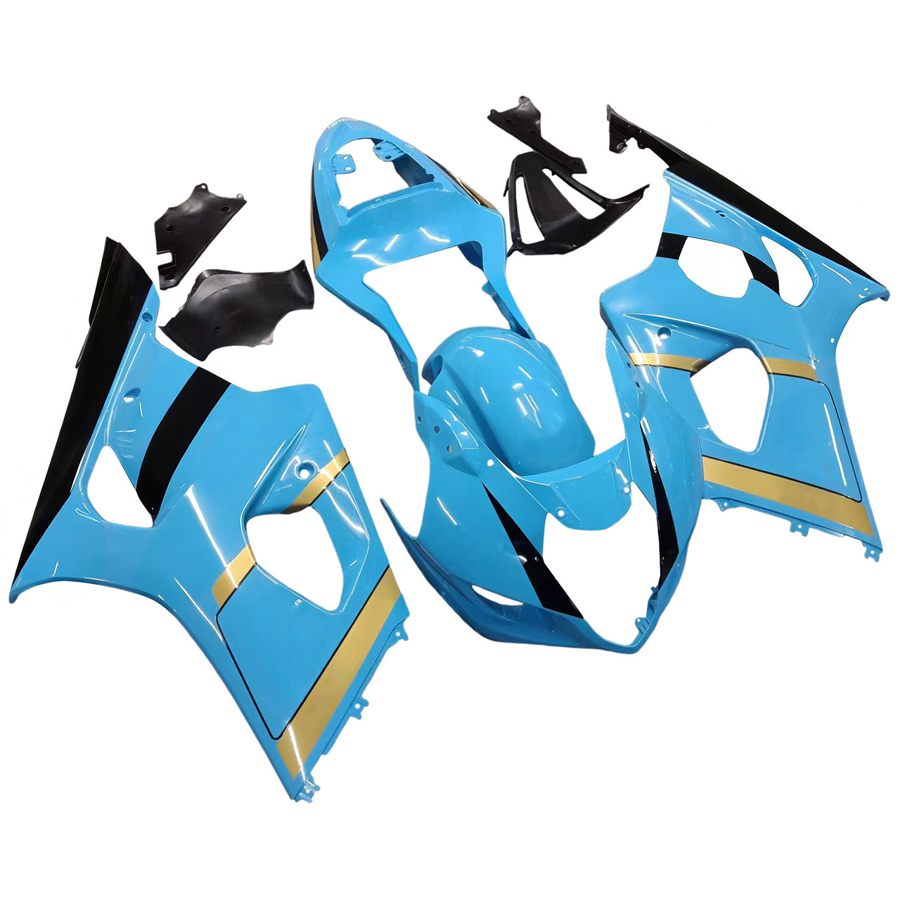Amotopart Fairings Suzuki GSXR 1000 Blue Rizla Suzuki Racing  (2003-2004)