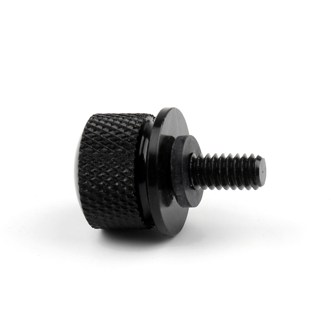 1/4" Knurled Seat Bolt Screw Harley Touring Chopper Custom XL FX FLH, Black