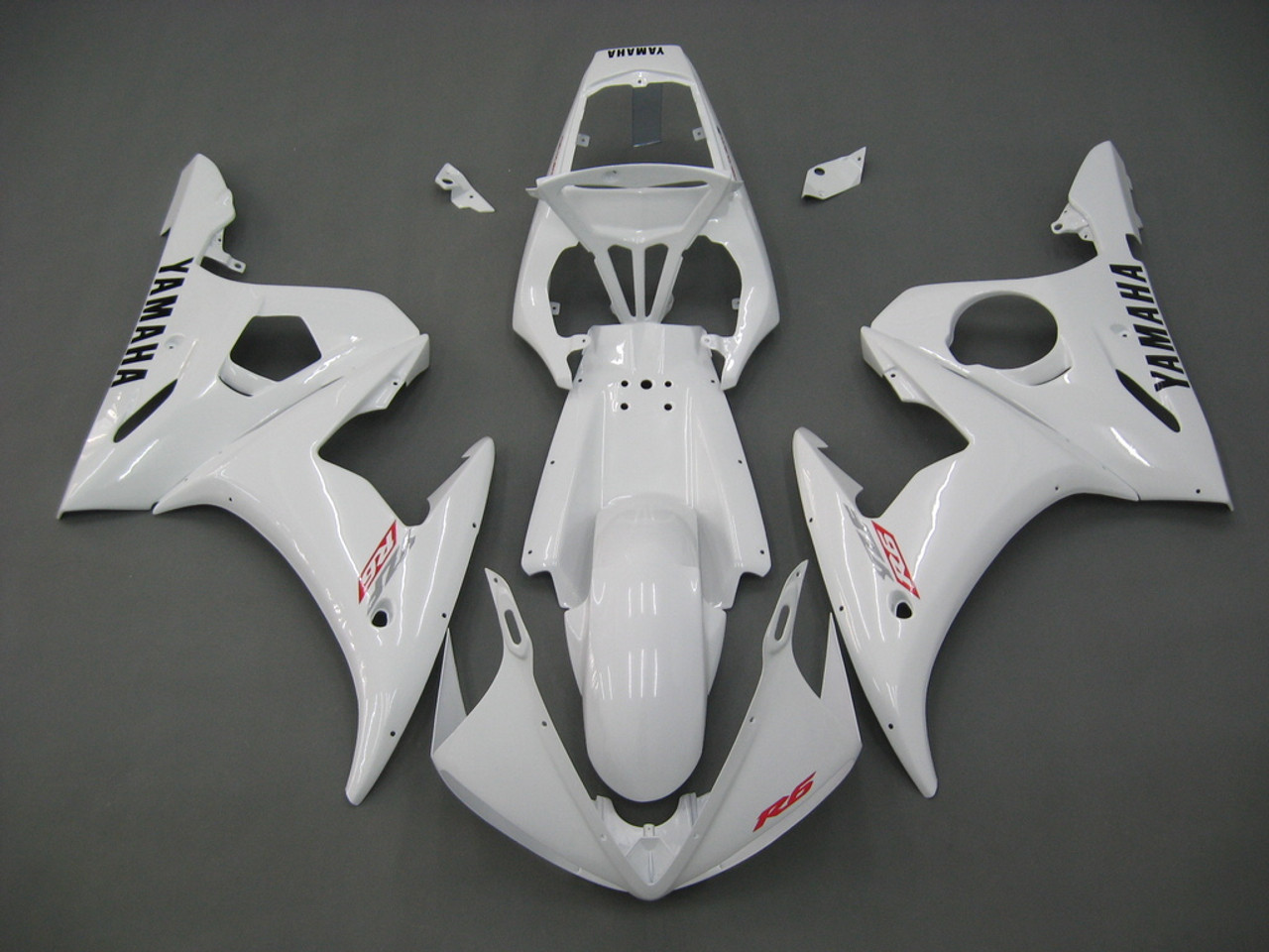 Fairings Yamaha YZF-R6 White  R6 Racing (2003-2005)
