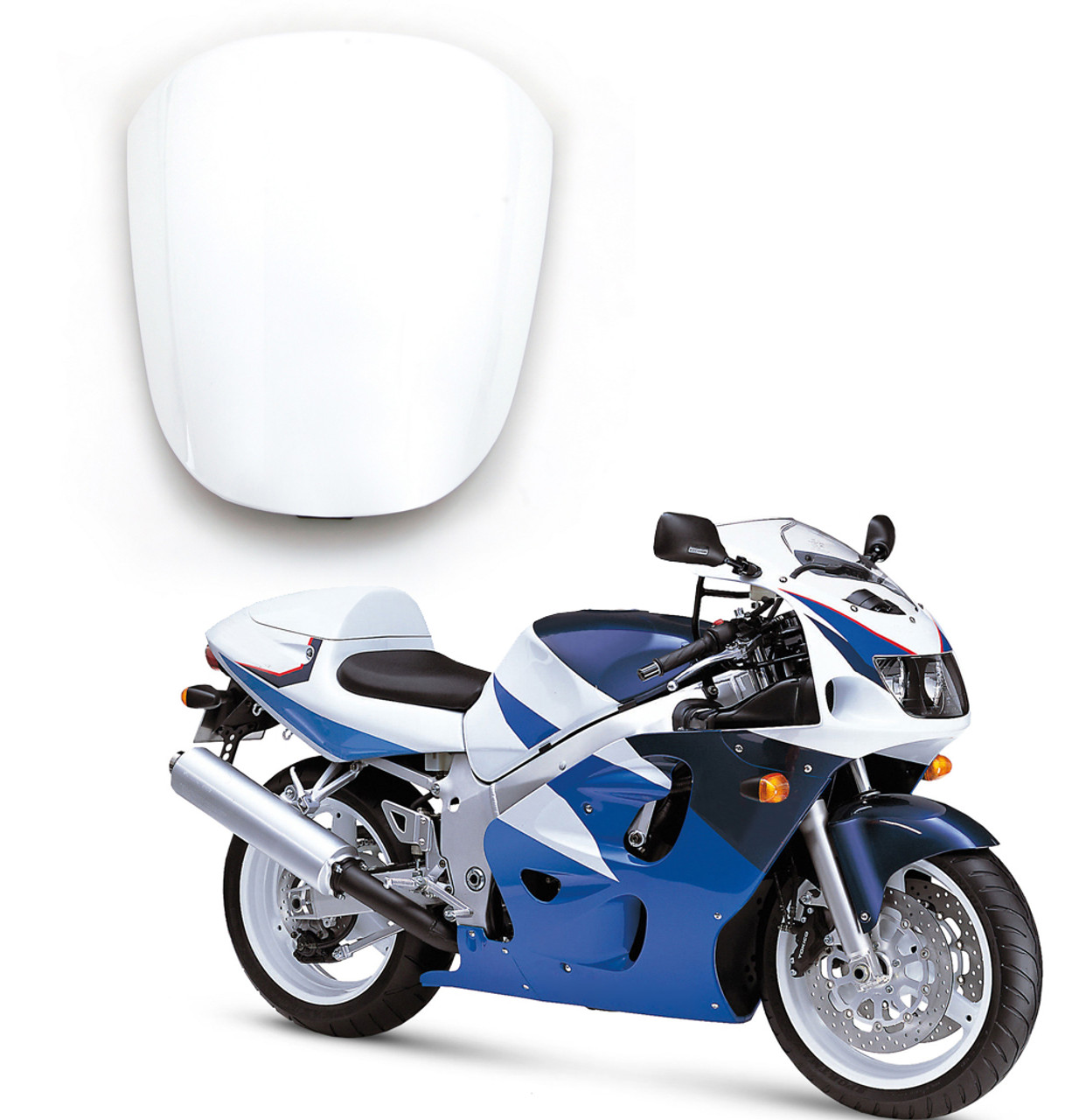 Seat Cowl Rear Cover Suzuki GSXR 600 750 SRAD (1996-1999) White