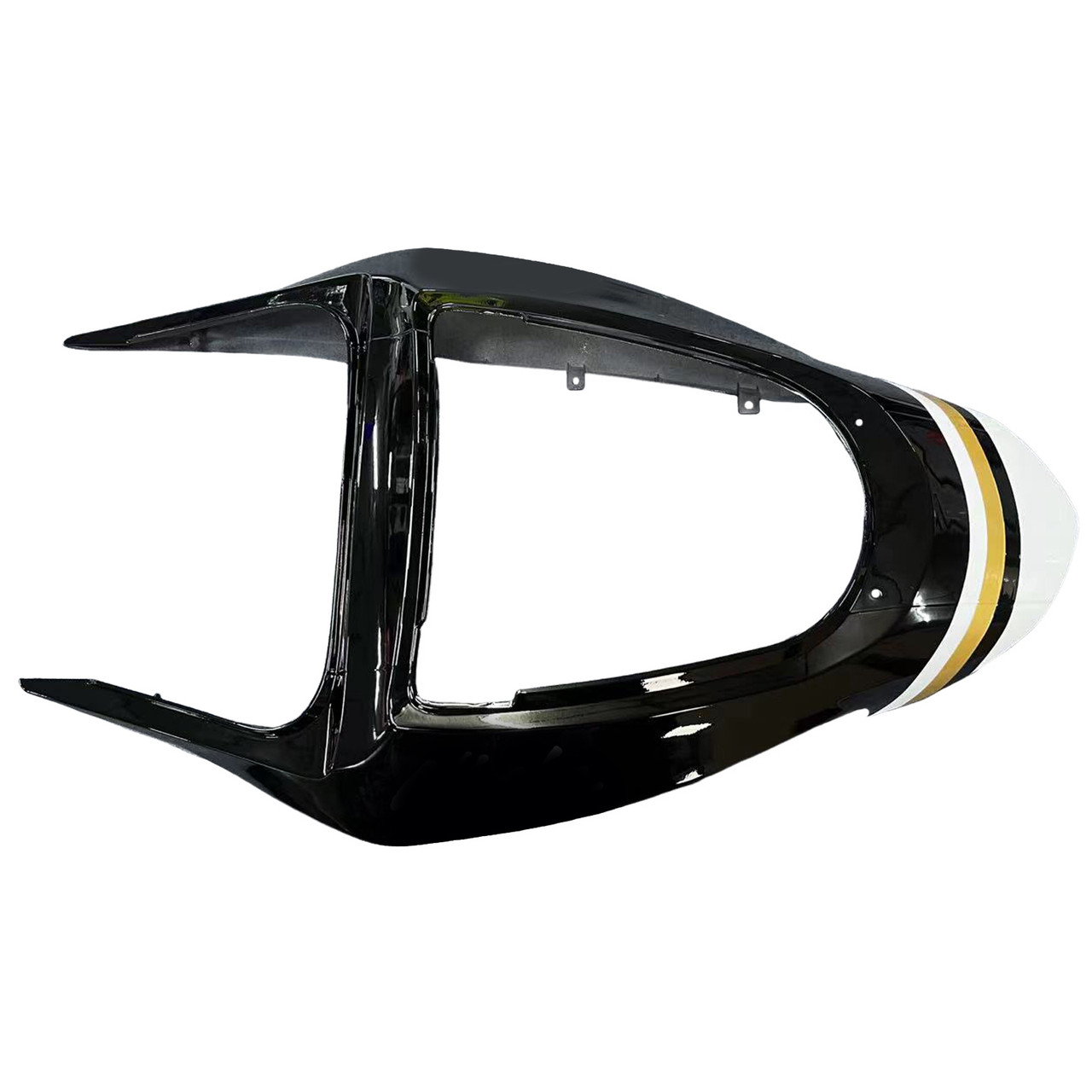 Amotopart Fairings Kawasaki ZX6R 636 White Black Lucky Strike Racing  (2003-2004)