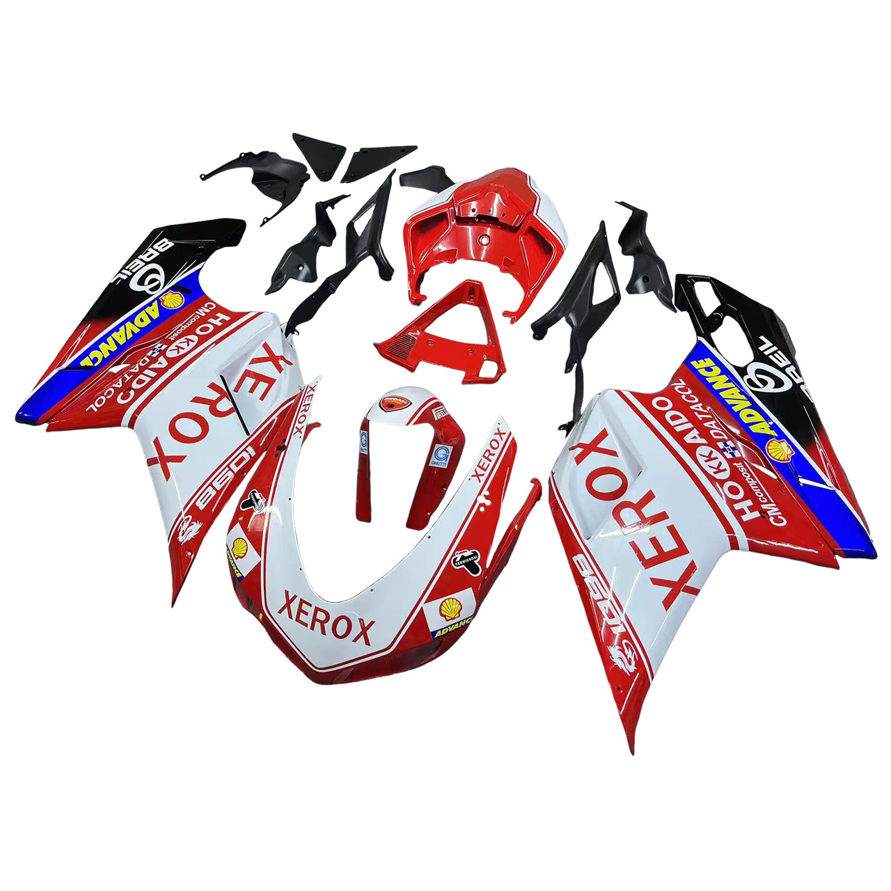 Fairings Ducati 1098 1198 848 Red & White Xerox Racing (2007-2012)