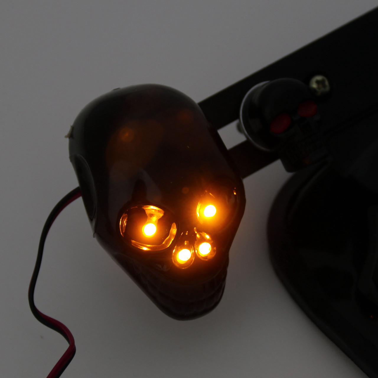 Skull Tail Light Rear Indicators Turn Signals License Tag Bracket