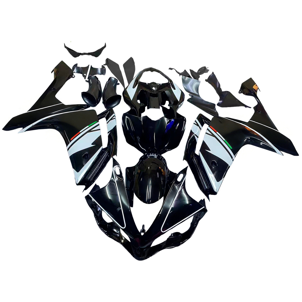 Amotopart Fairings Yamaha YZF-R1 Black FIAT R1 Racing (2007-2008)