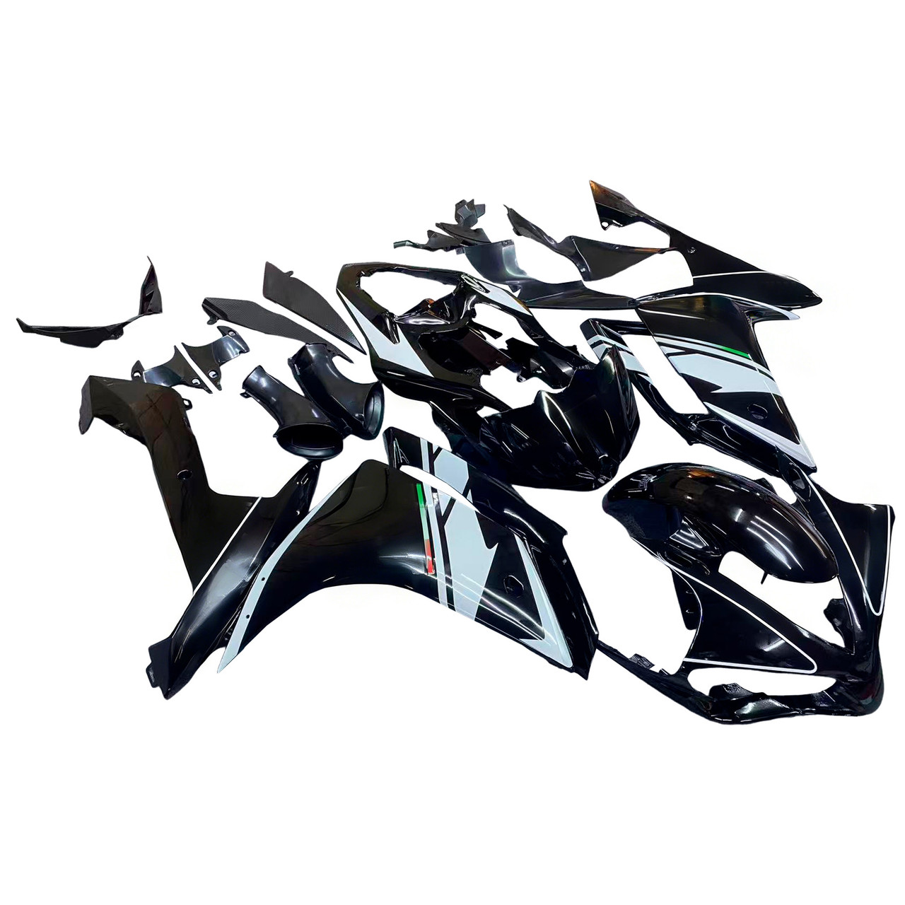 Amotopart Fairings Yamaha YZF-R1 Black FIAT R1 Racing (2007-2008)