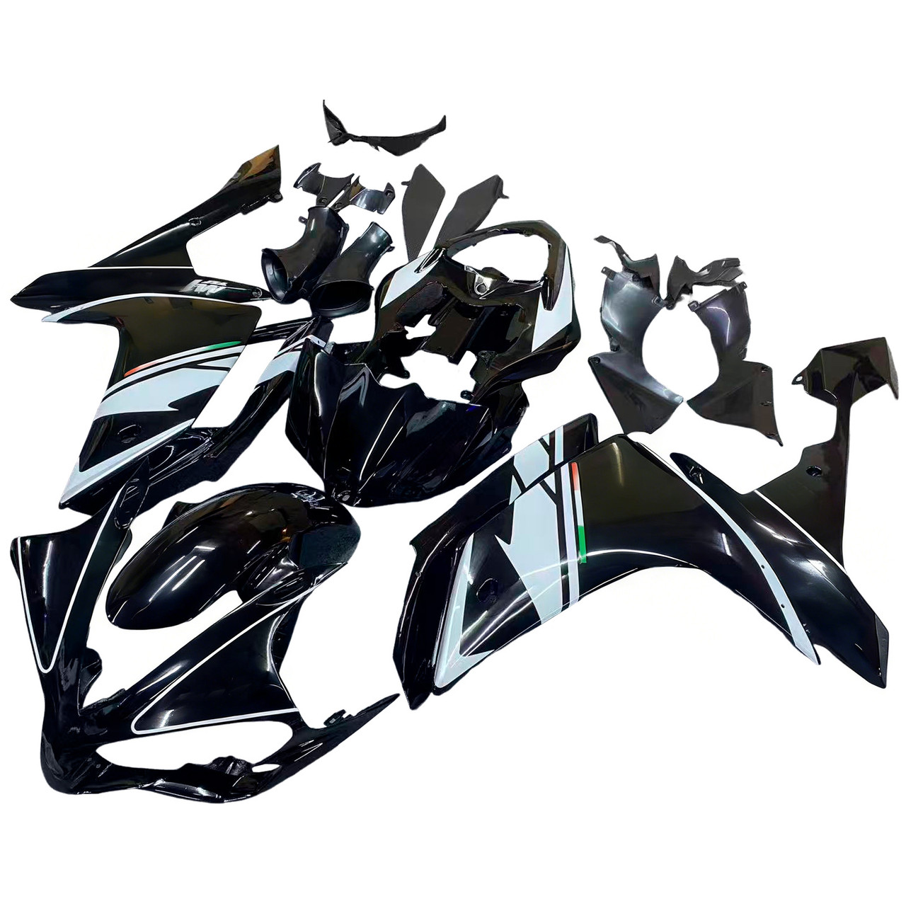 Amotopart Fairings Yamaha YZF-R1 Black FIAT R1 Racing (2007-2008)