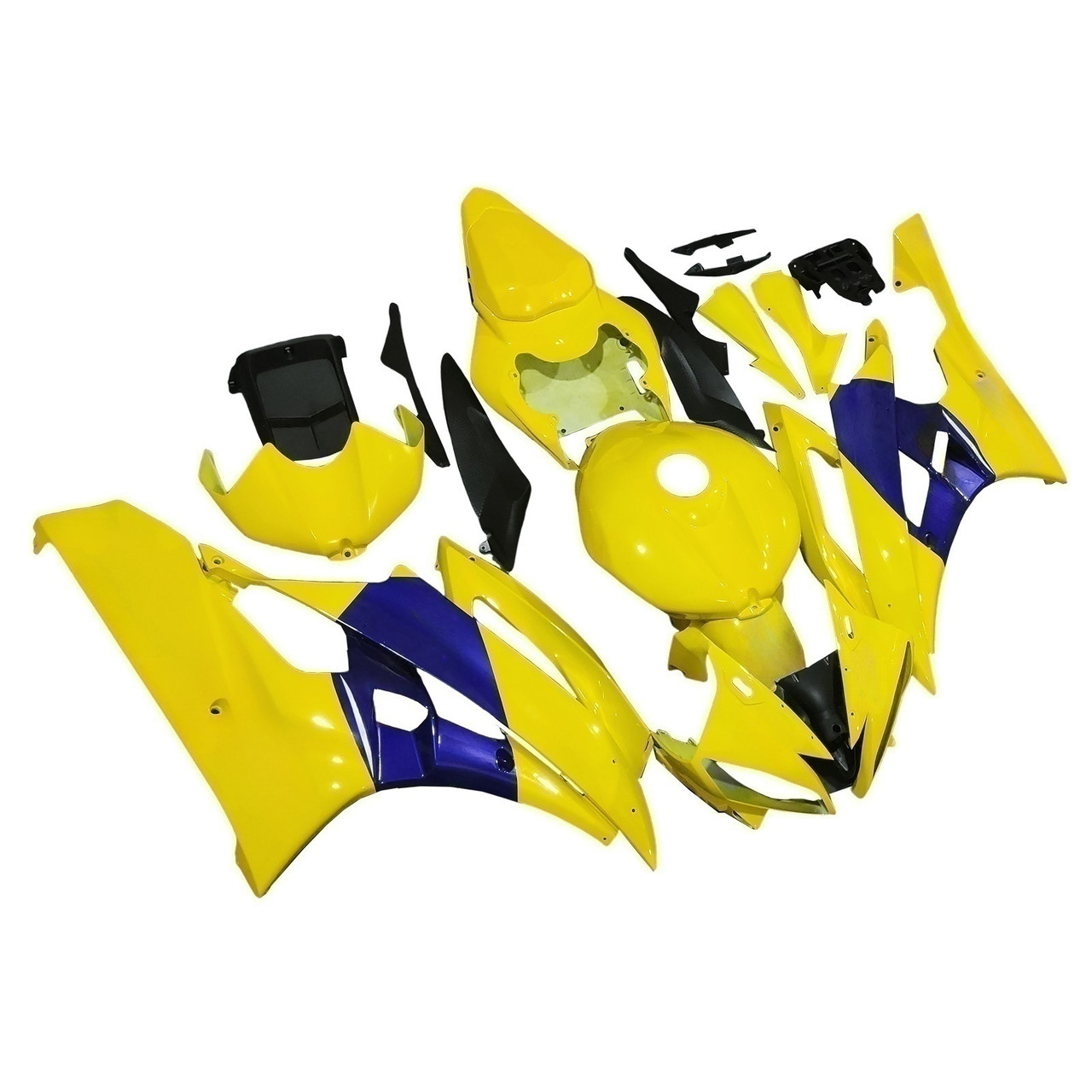 Amotopart Fairings Yamaha YZF-R6 Yellow Blue No.46 Camel R6 Racing (2006-2007)