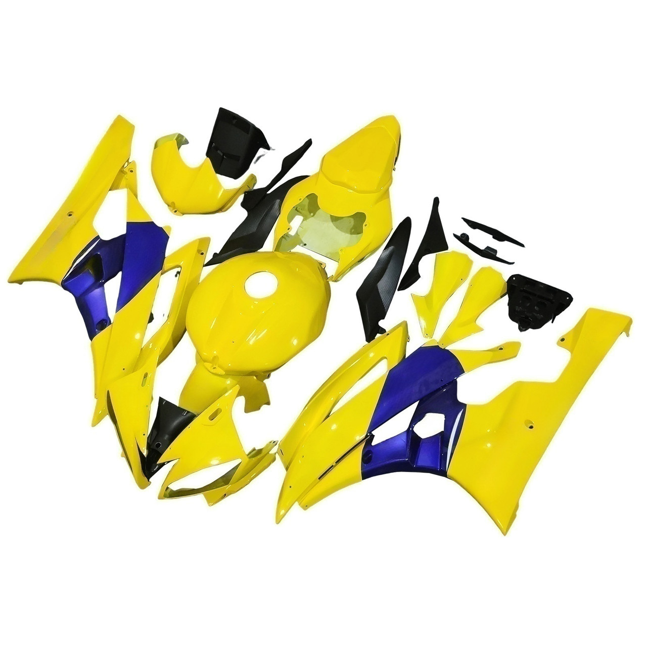 Amotopart Fairings Yamaha YZF-R6 Yellow Blue No.46 Camel R6 Racing (2006-2007)