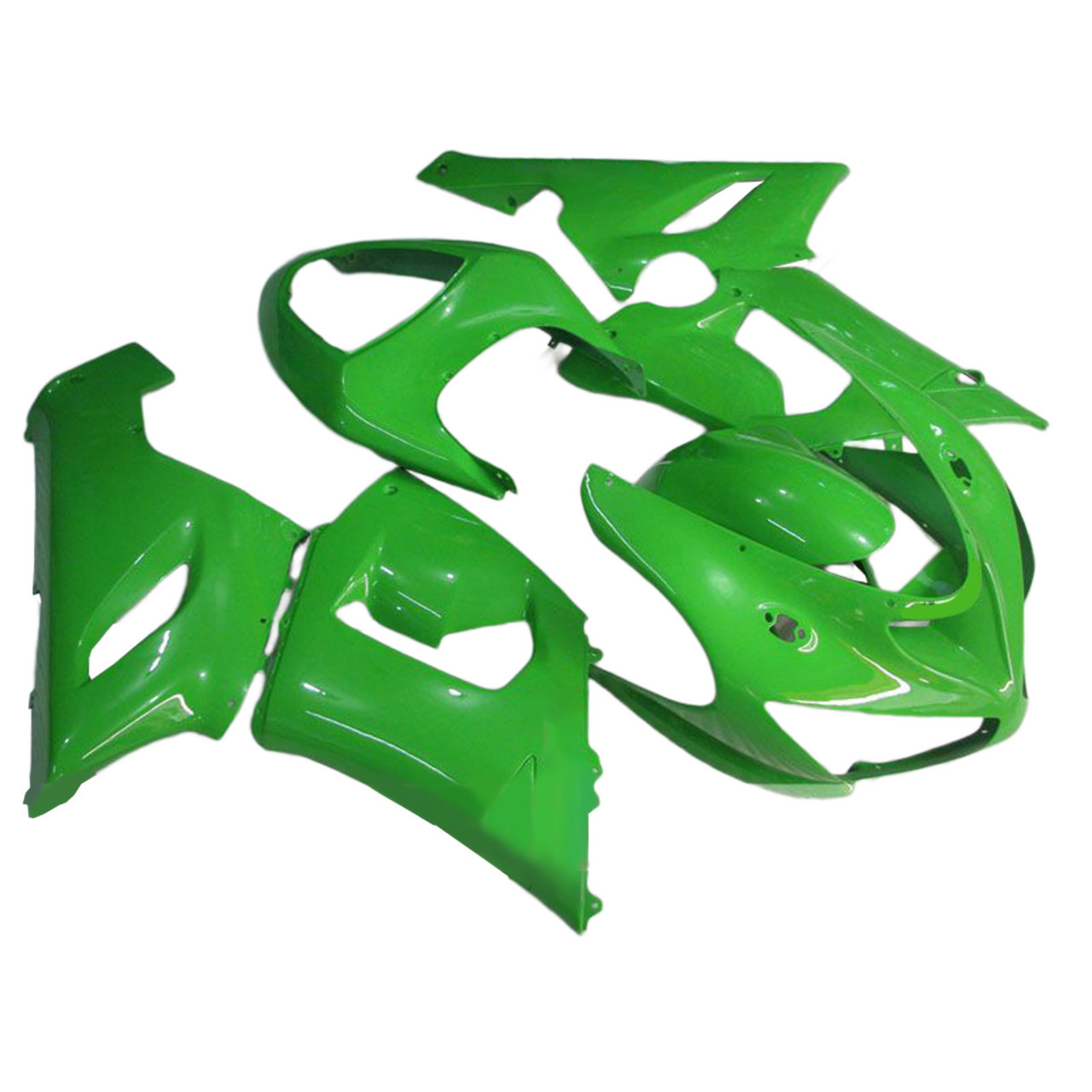 Amotopart Fairings Kawasaki ZX6R ZX636 Green Ninja Racing  (2005-2006)