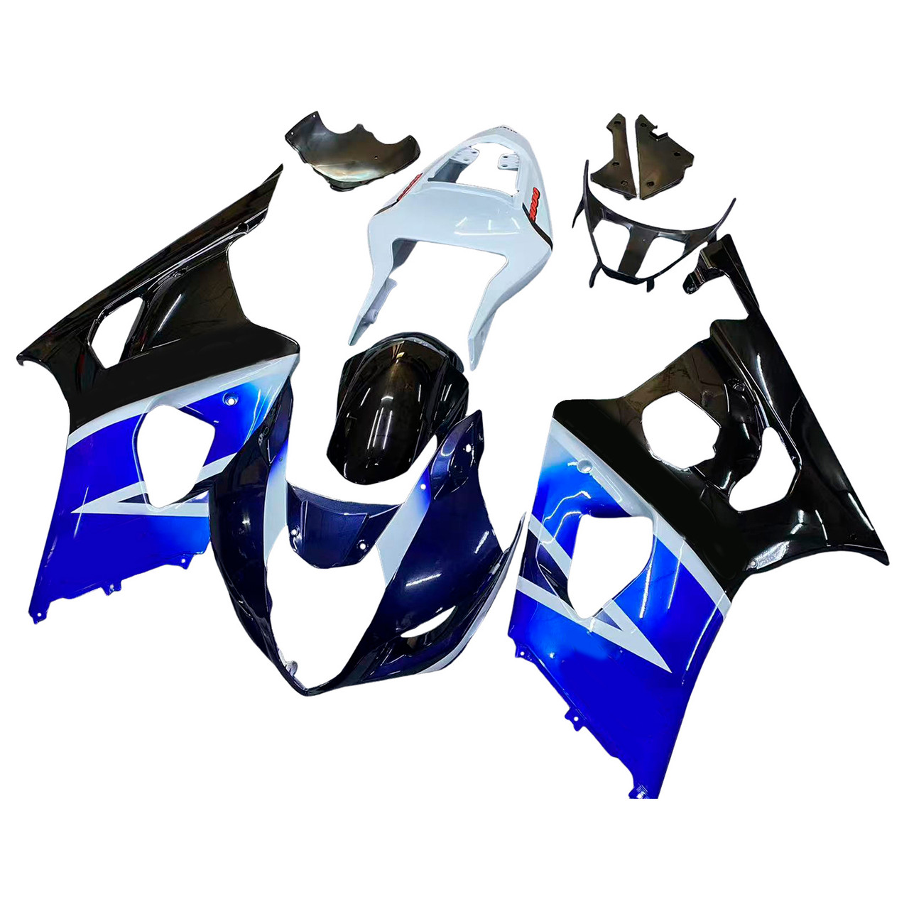 Amotopart Fairings Suzuki GSXR 1000 #Black Blue GSXR Racing  (2003-2004)