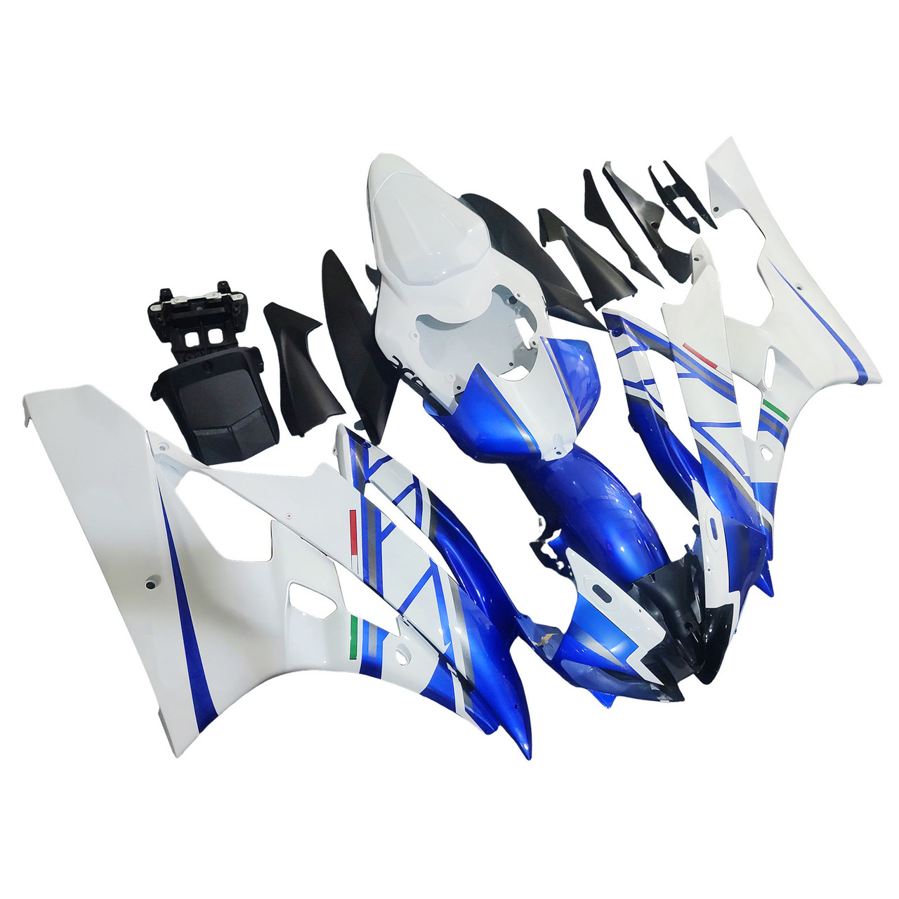 Amotopart Fairings Yamaha YZF-R6 White Blue No.46 FIAT R6 Racing (2006-2007)