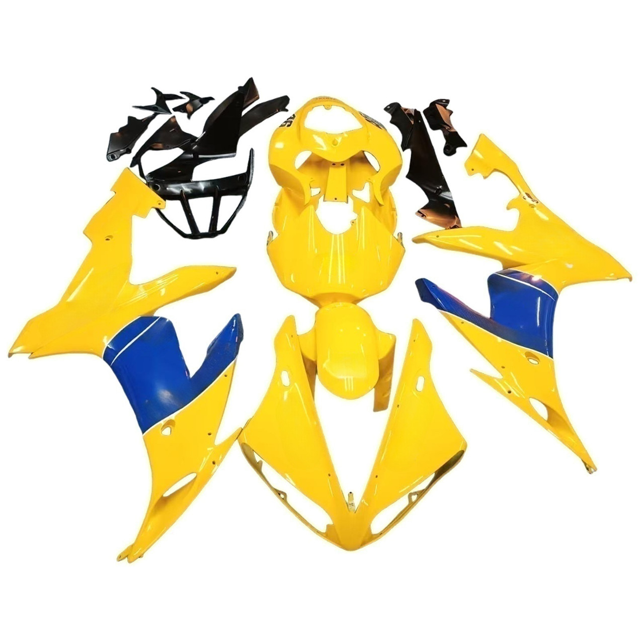 Amotopart Fairings Yamaha YZF-R1 Yellow Blue Camel Racing (2004-2006)