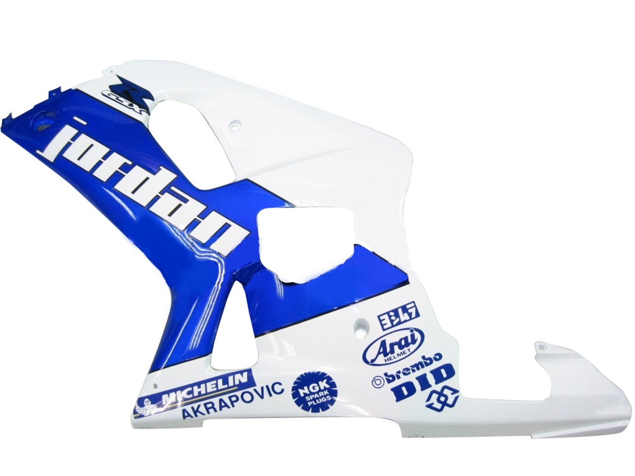 Fairings Suzuki GSXR 600 White Blue Jordan GSXR Racing  (2001-2003)