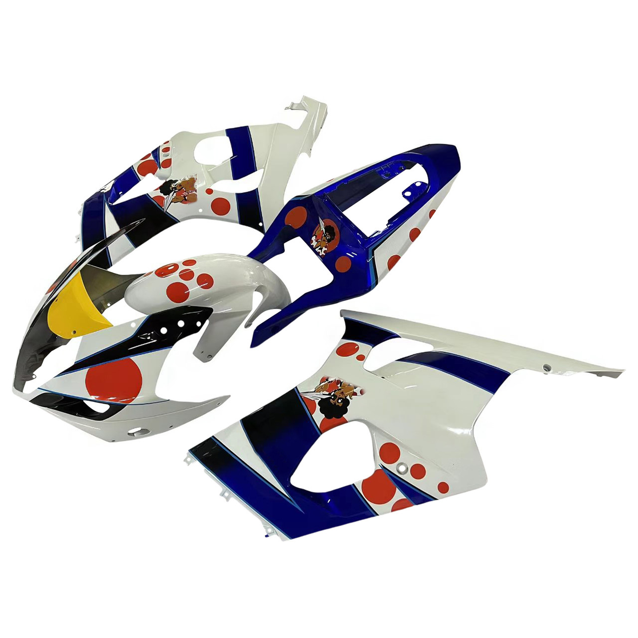 Amotopart Fairings Suzuki GSXR 1000 Multi-Color pepephone Racing  (2003-2004)