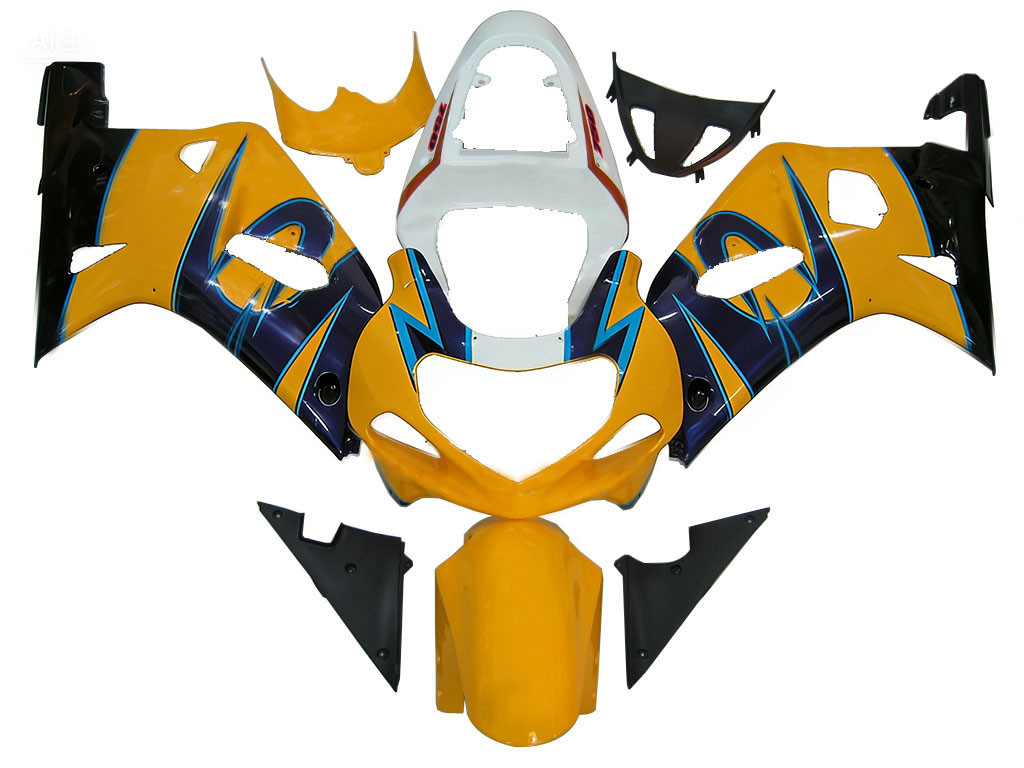 Amotopart Fairings Suzuki GSXR 750 Yellow Blue Corona GSXR Racing  (2001-2003)
