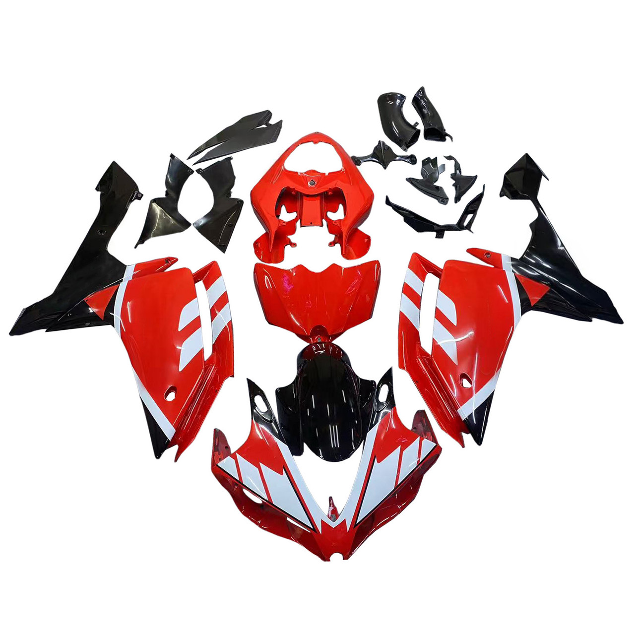 Amotopart Fairings Yamaha YZF-R1 Red Black Santander Bank Racing (2007-2008)