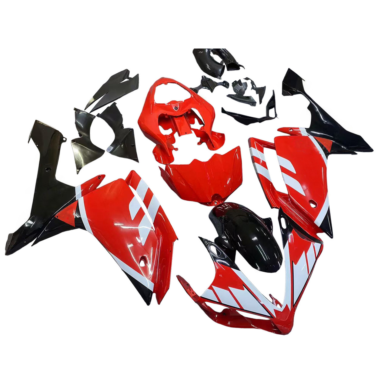 Amotopart Fairings Yamaha YZF-R1 Red Black Santander Bank Racing (2007-2008)