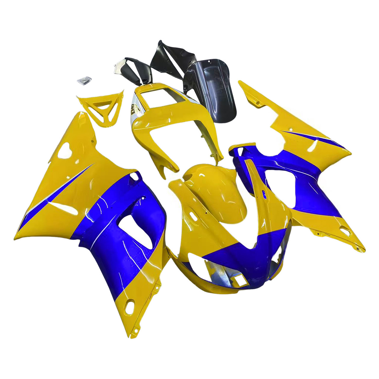 Amotopart Fairings Yamaha YZF-R1 Yellow Blue No.46 Camel Racing (1998-1999)