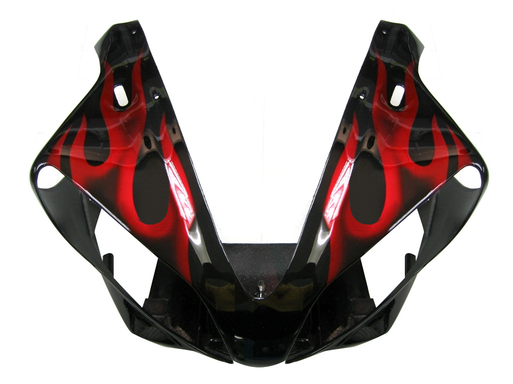 Fairings Yamaha YZF-R1 Black & Red Flame R1 Racing (2000-2001)