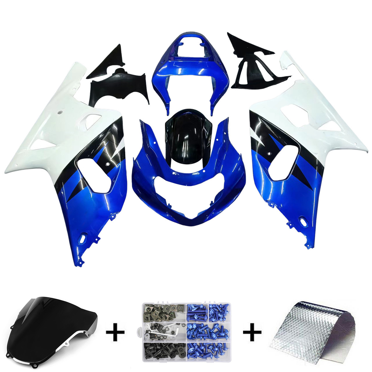 Amotopart Fairings Suzuki GSXR 600 Blue Motul Suzuki Racing  (2001-2003)