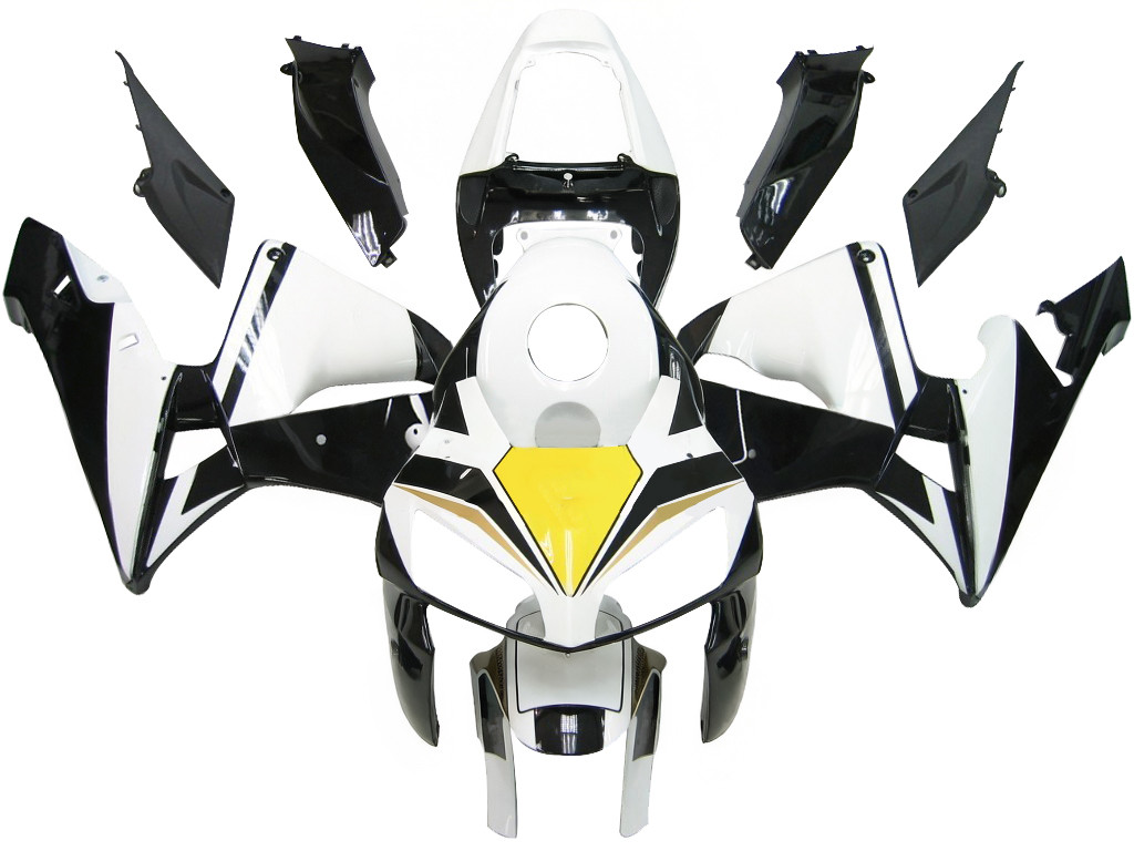 Amotopart Fairings Honda CBR 600 RR Black & White Playboy Racing (2005-2006)