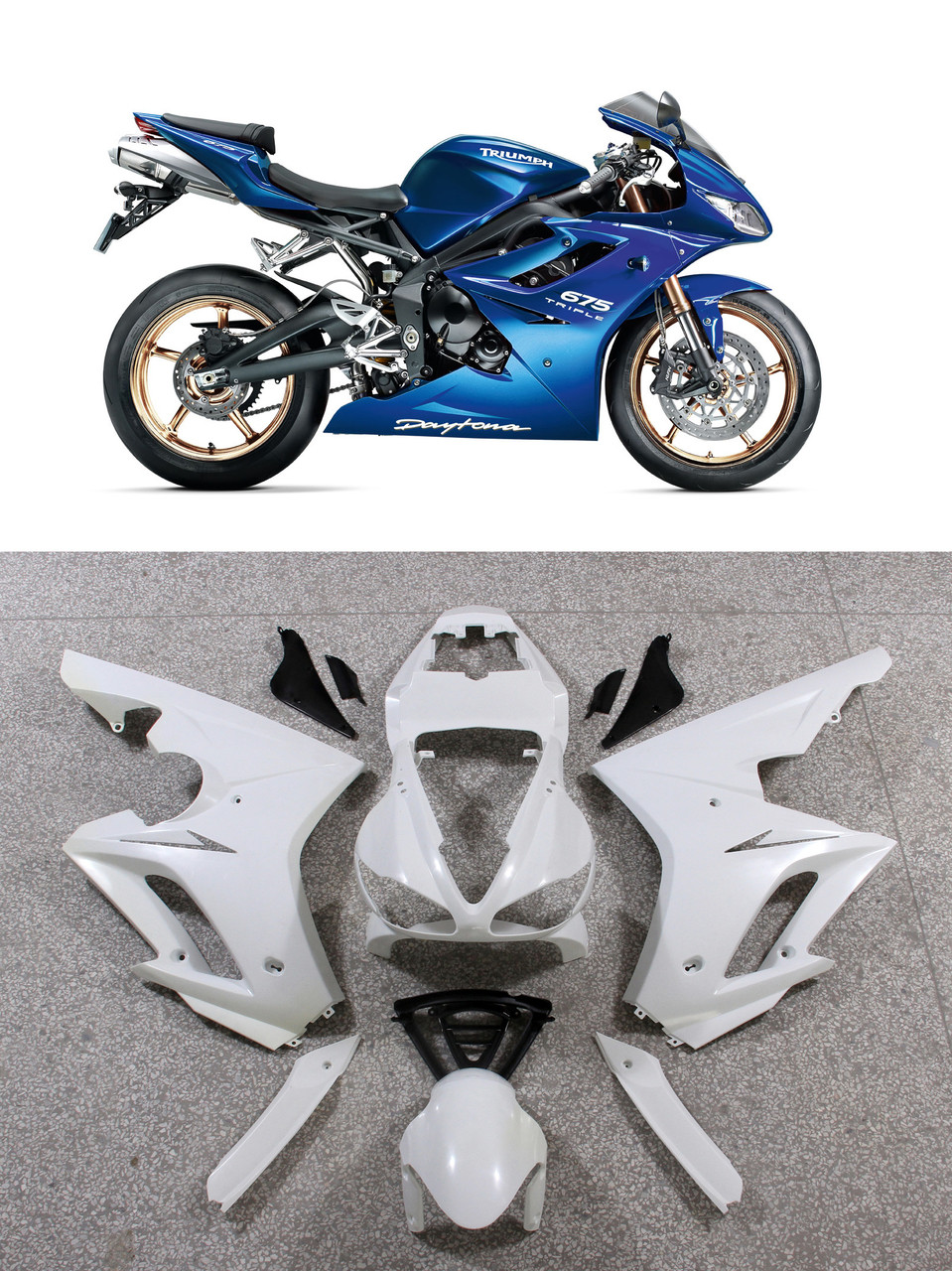 Fairings Triumph Daytona 675 Blue Daytona Racing (2009-2012)