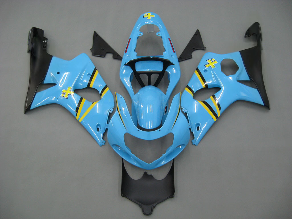 Amotopart Fairings Suzuki GSXR 1000 Blue Black Rizla Racing  (2000-2002)