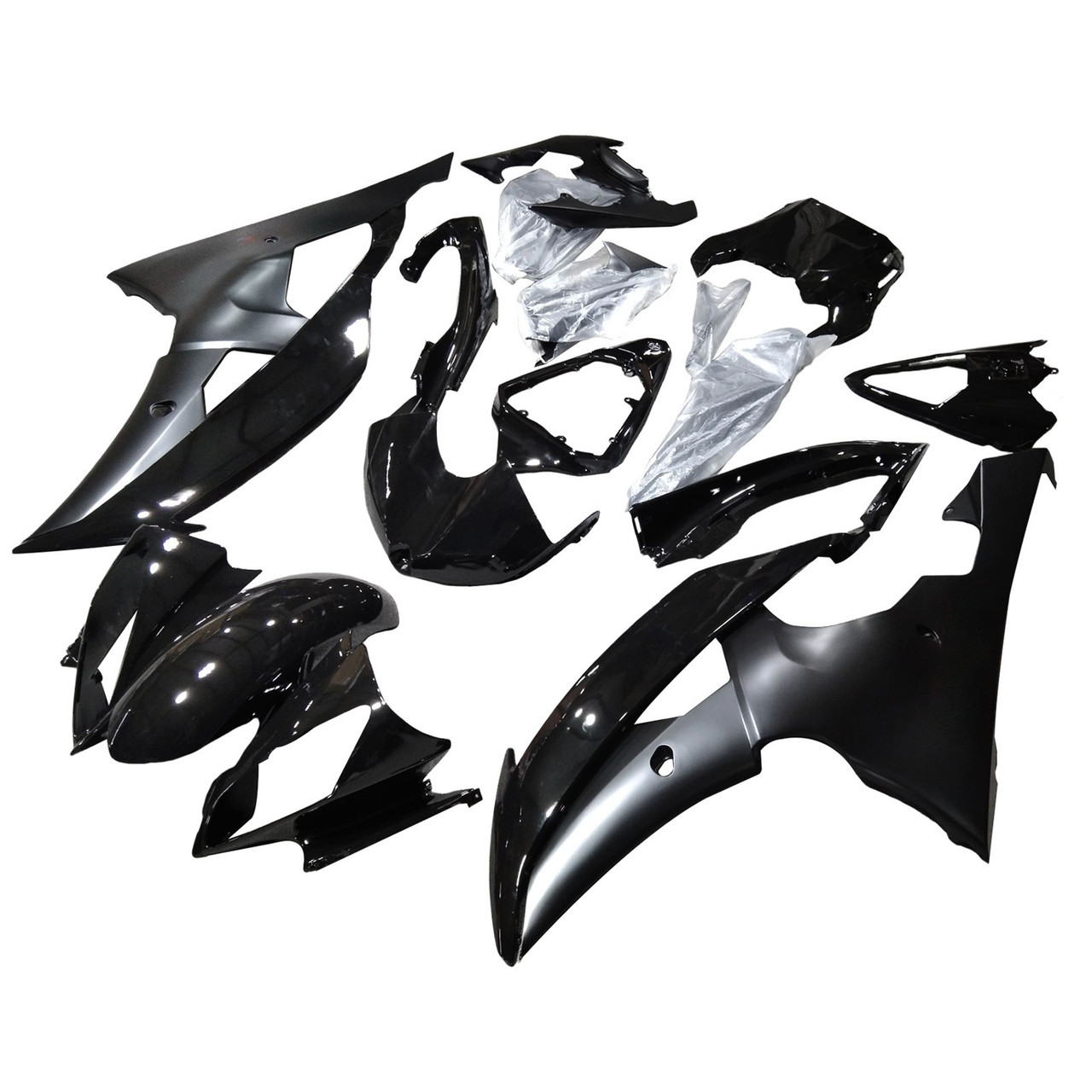 Amotopart 2008-2016 Fairings Yamaha YZF-R6 Contrast Black R6 Racing