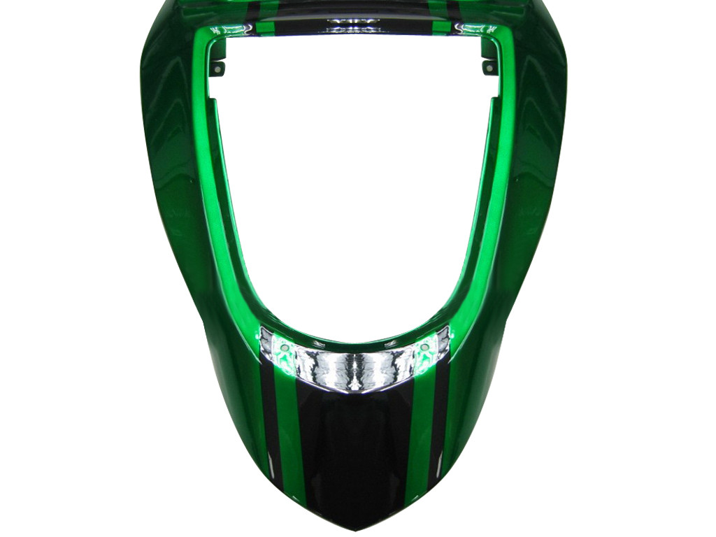 Amotopart Fairings Kawasaki ZX6R 636 Green Black elf  Racing  (2003-2004)