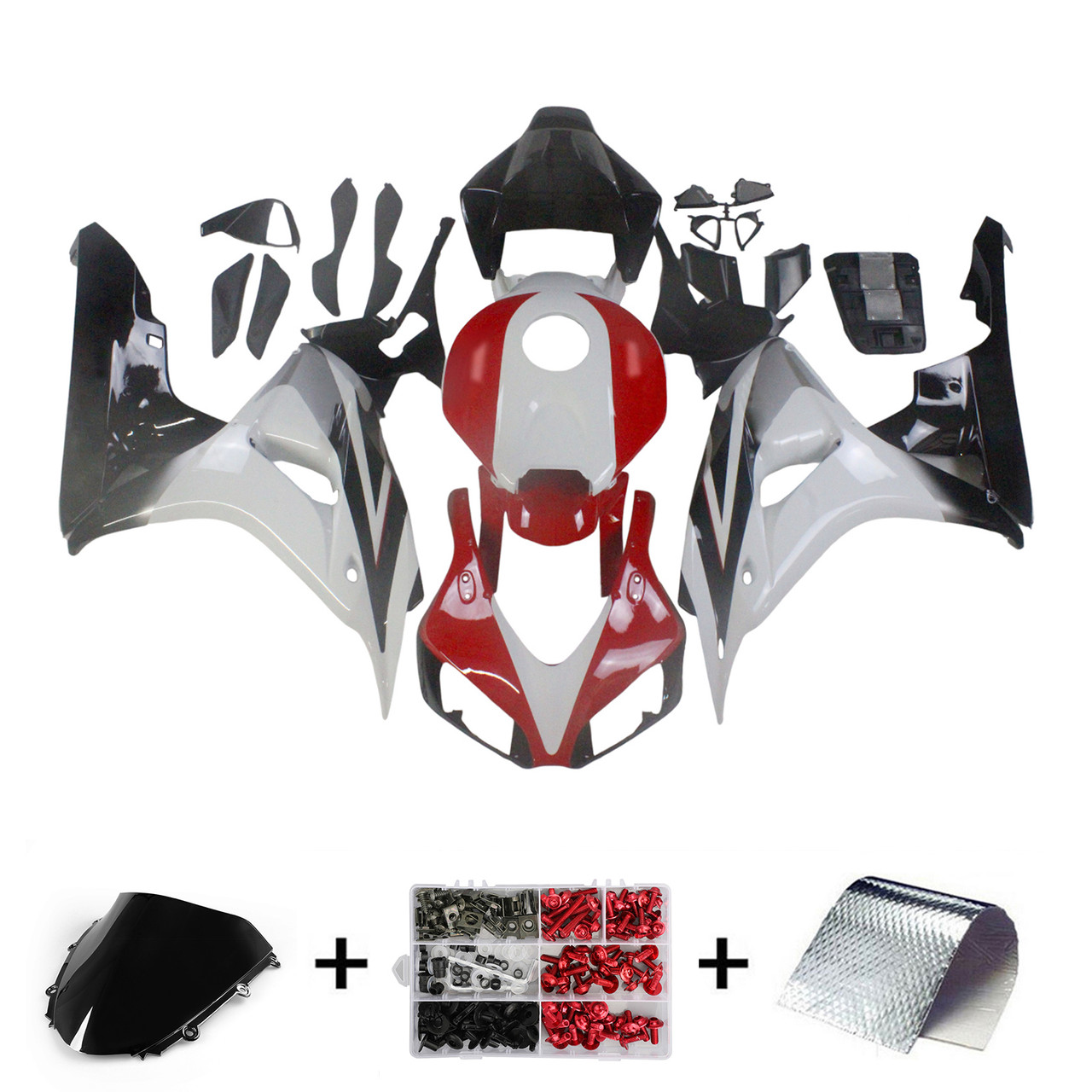 Amotopart Fairings Honda CBR 1000 RR White Red Black CBR Racing (2006-2007)