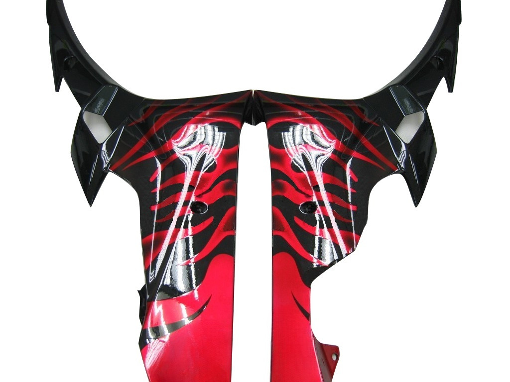 Amotopart Fairings Yamaha YZF-R6 Black & Red Flame R6 Racing (2006-2007)