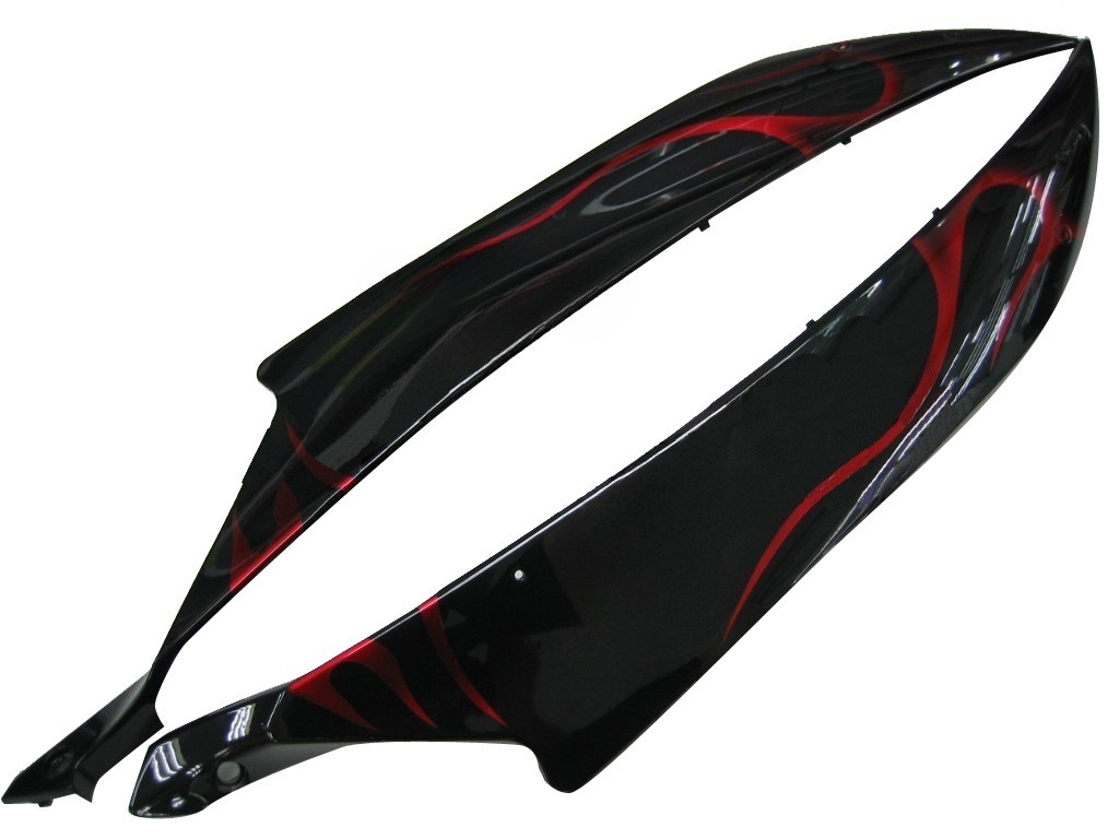 Amotopart Fairings Yamaha YZF-R6 Black & Red Flame R6 Racing (2006-2007)