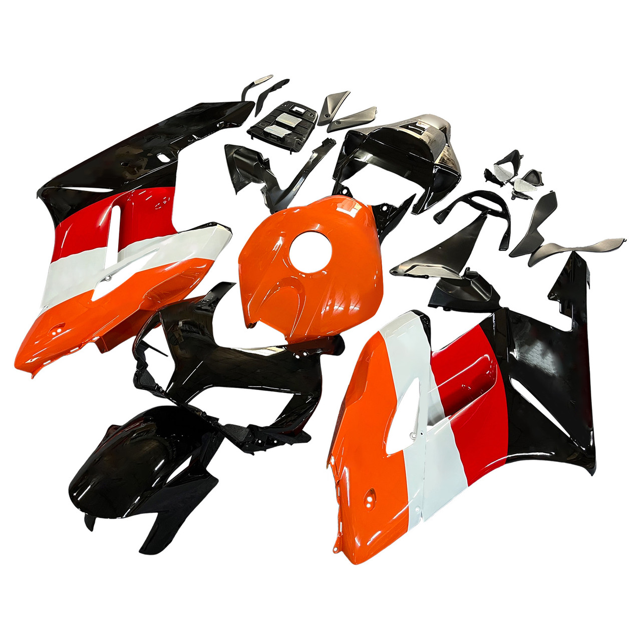 Amotopart Fairings 2004 2005 Honda CBR1000RR Black Orange Repsol Racing