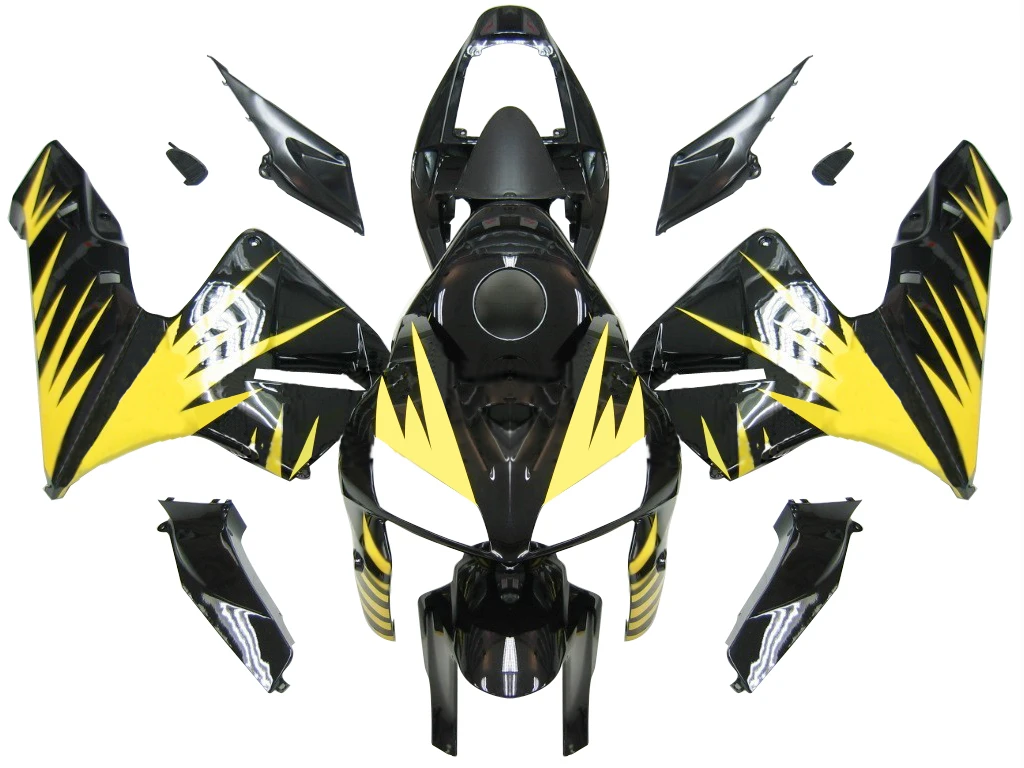 Fairings Honda CBR 600 RR Black & Yellow Tribal Racing (2005-2006)