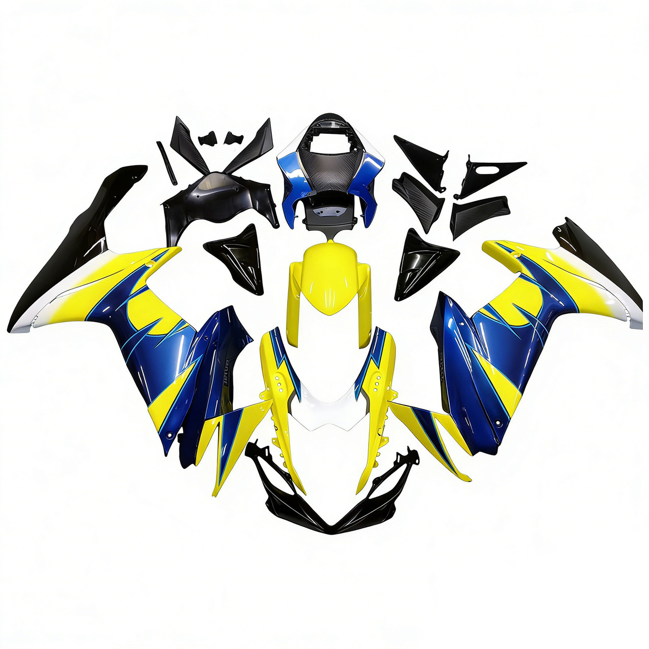 Amotopart Fairings Plastics Suzuki GSXR600 GSXR750 K11 Yellow Blue Alstare (2011-2022)