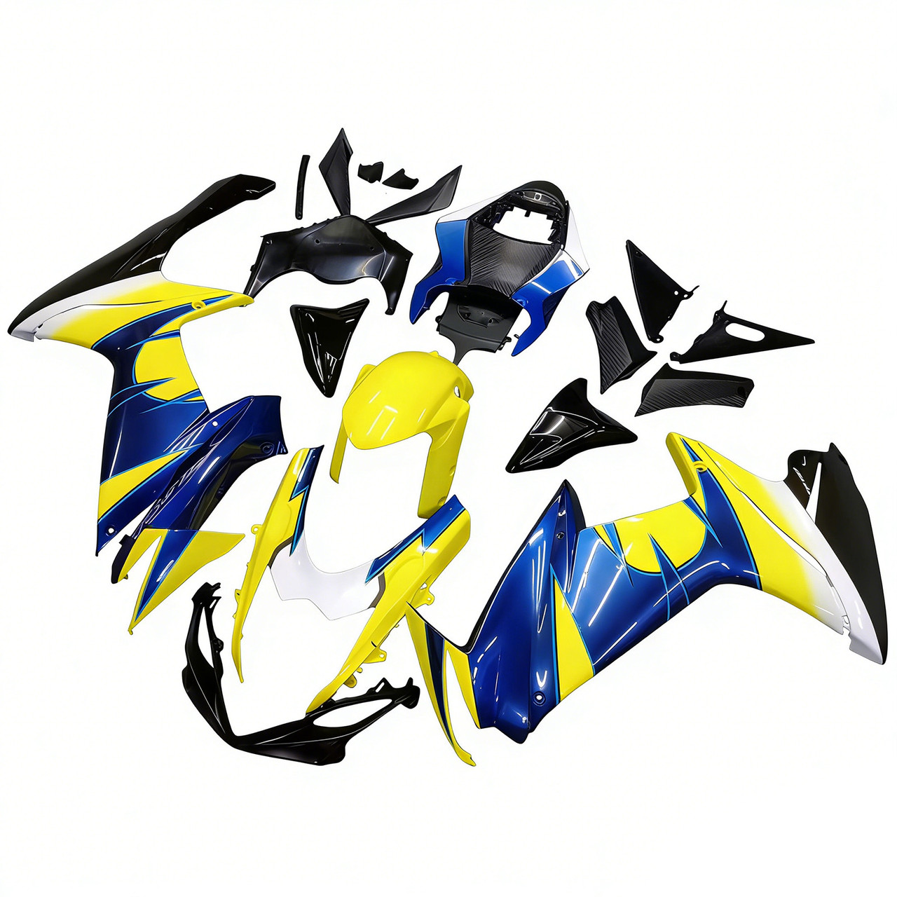 Amotopart Fairings Plastics Suzuki GSXR600 GSXR750 K11 Yellow Blue Alstare (2011-2022)