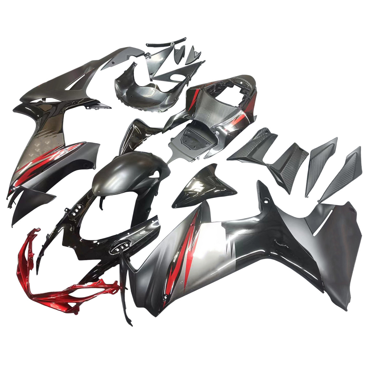 Amotopart Fairings Plastics Suzuki GSXR600 GSXR750 K11 Black Red GSXR (2011-2022)