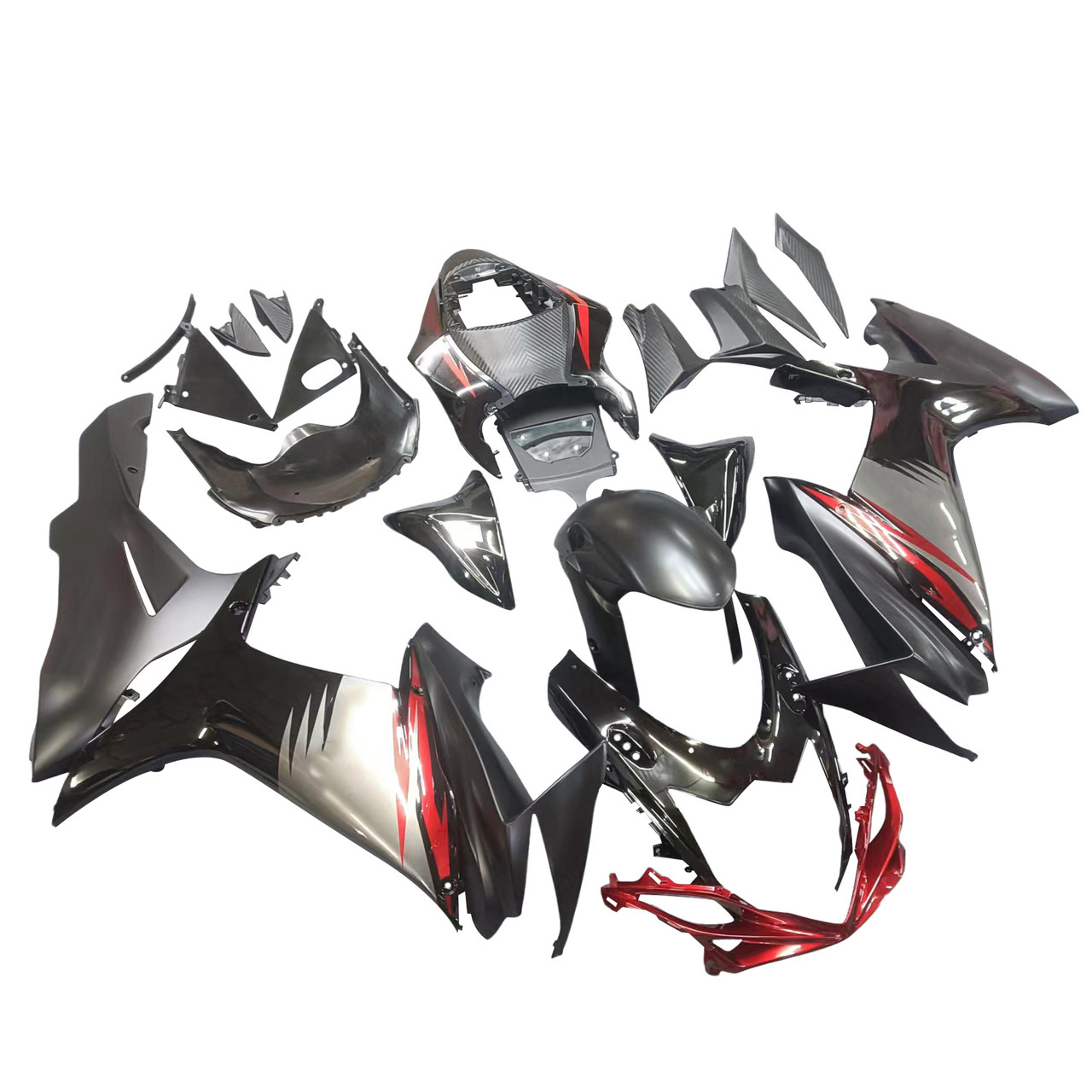 Amotopart Fairings Plastics Suzuki GSXR600 GSXR750 K11 Black Red GSXR (2011-2022)