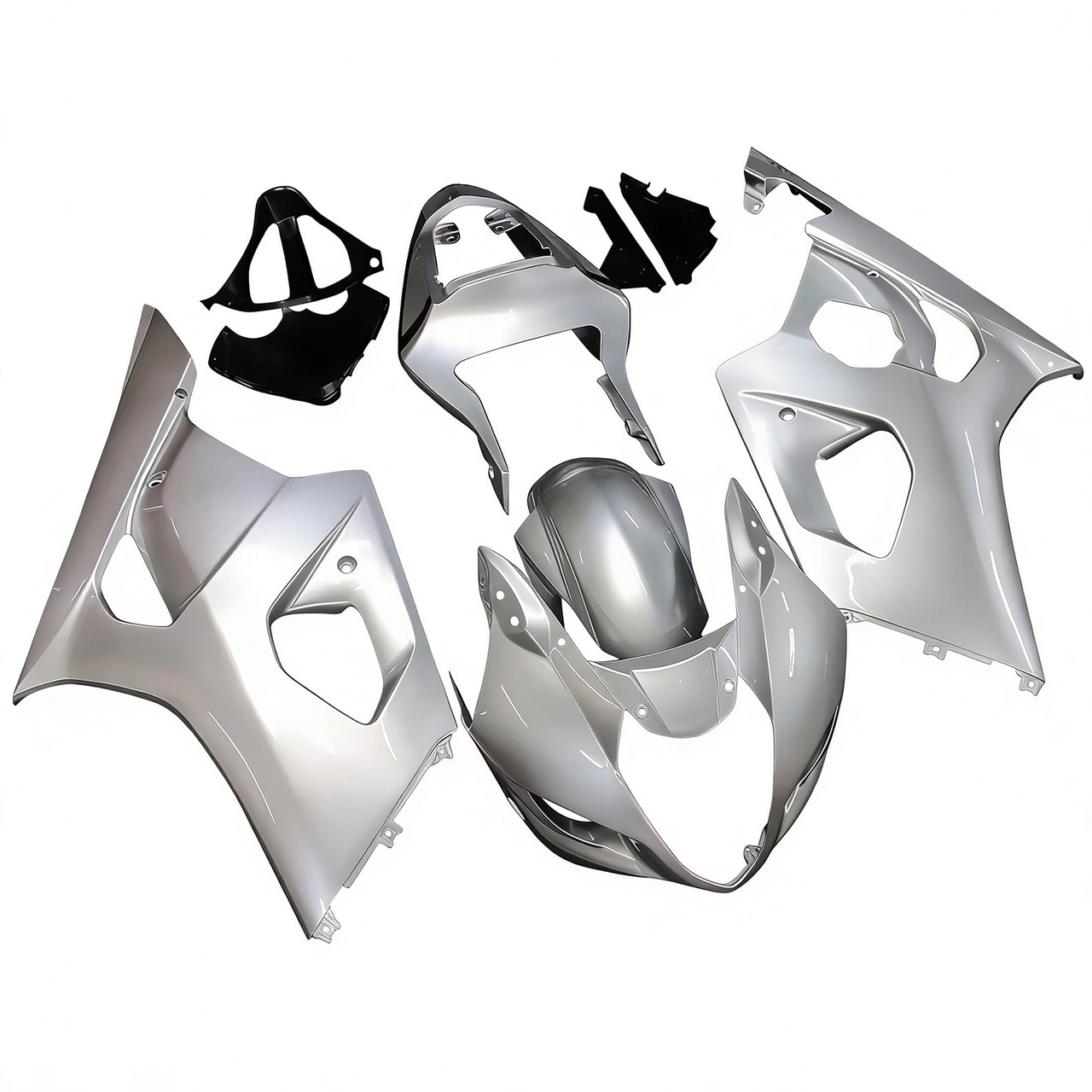 Amotopart Fairings Suzuki GSXR 1000 Silver GSXR Racing  (2003-2004)