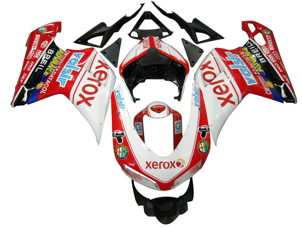 Fairings Ducati 1098 1198 848 Red Xerox Racing (2007-2012)