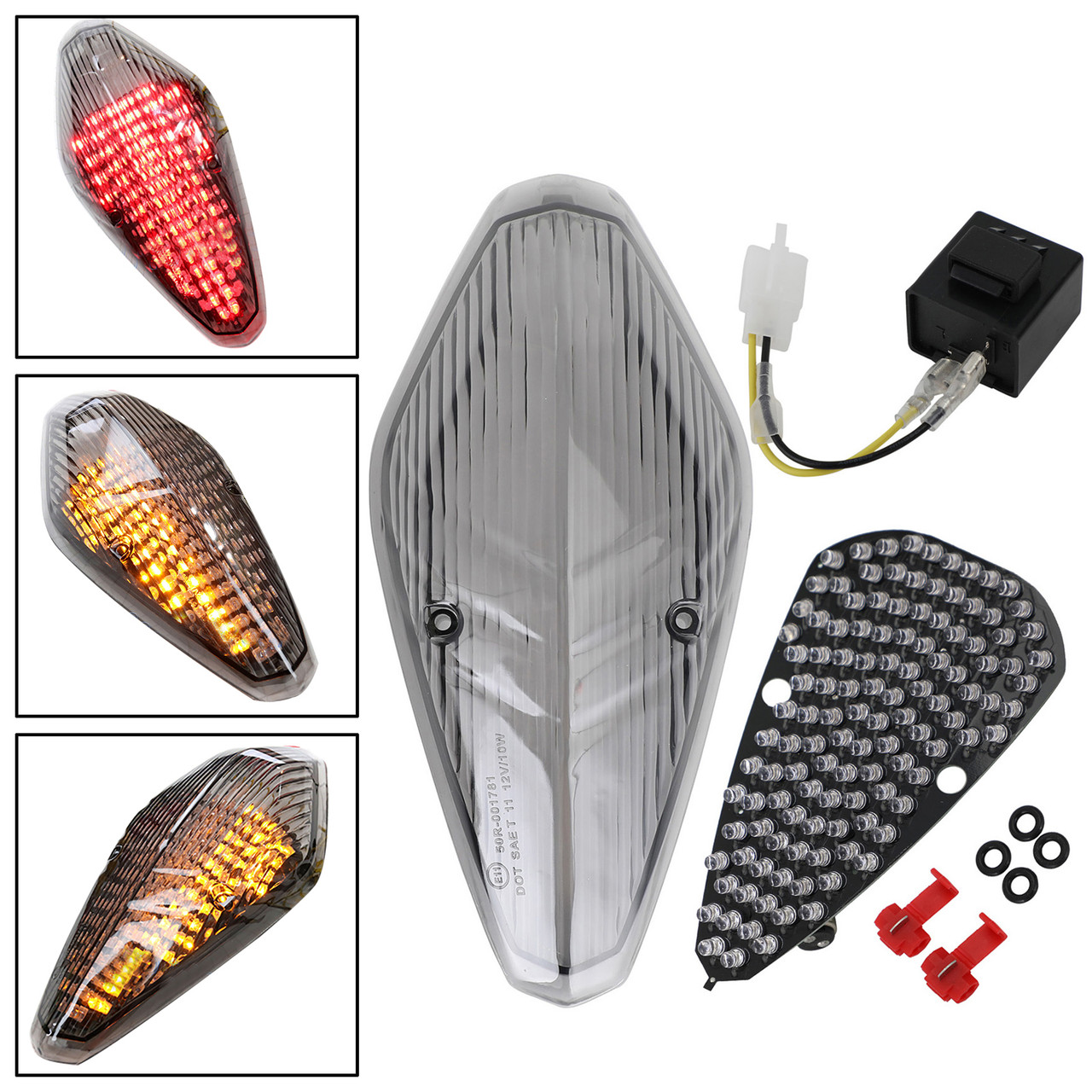 Tail Light with integrated Turn Signals Honda VTX 1300 1800 Retro, 1800T (2002-2008), Smoke