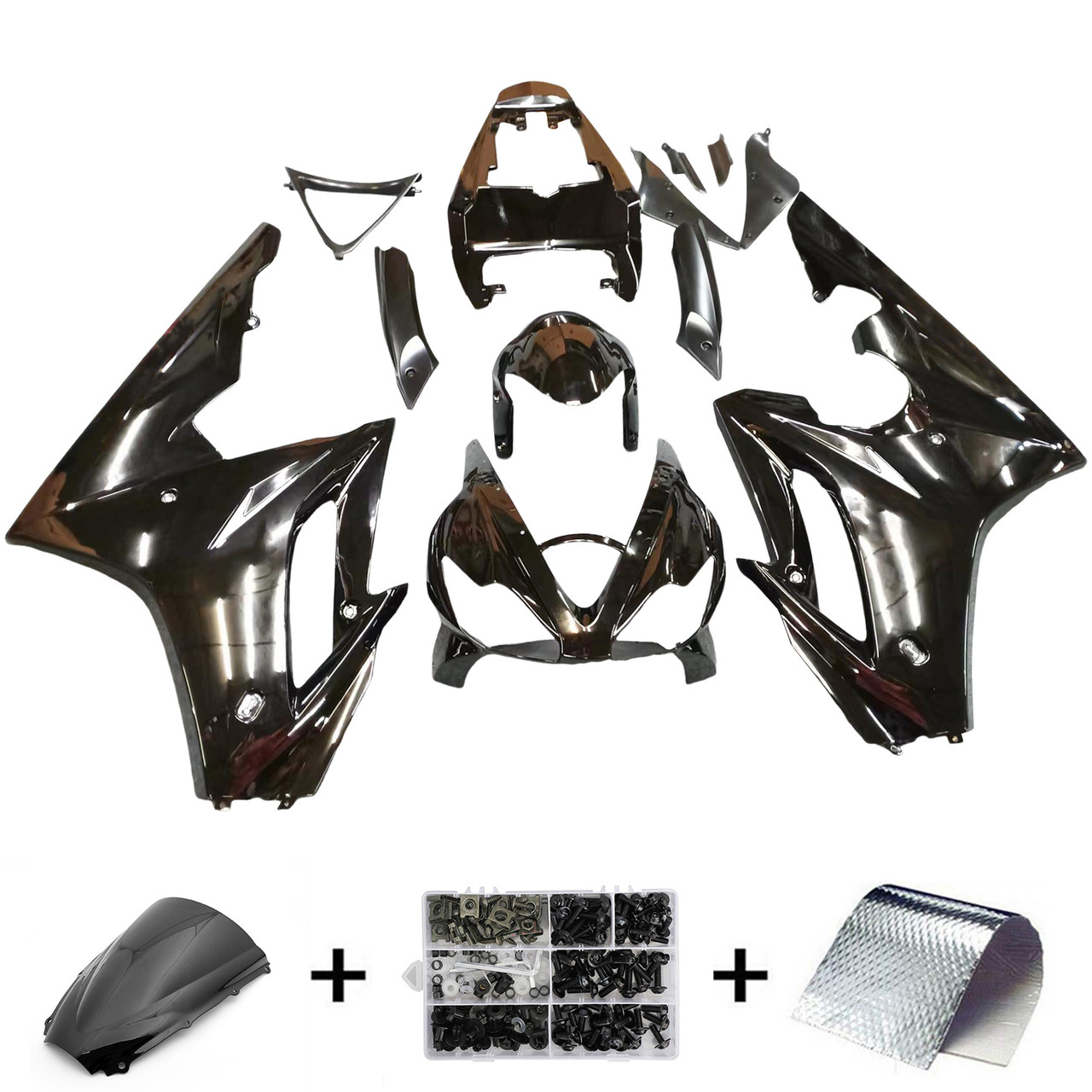 Amotopart Fairings Triumph Daytona 675 Black Daytona Racing (2006-2008)