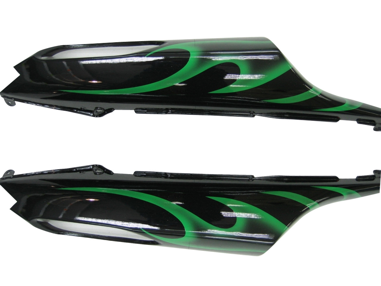 Fairings Kawasaki ZX14R Black & Green Flame Ninja ZX14R Racing (2006-2011)