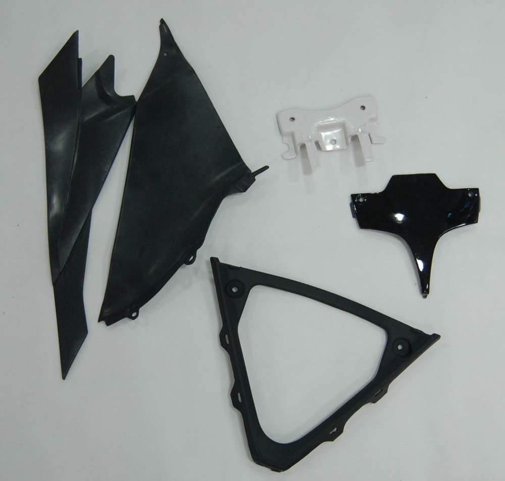 Fairings Suzuki GSXR 600 750 Black & Red Flame Racing  (2008-2010)