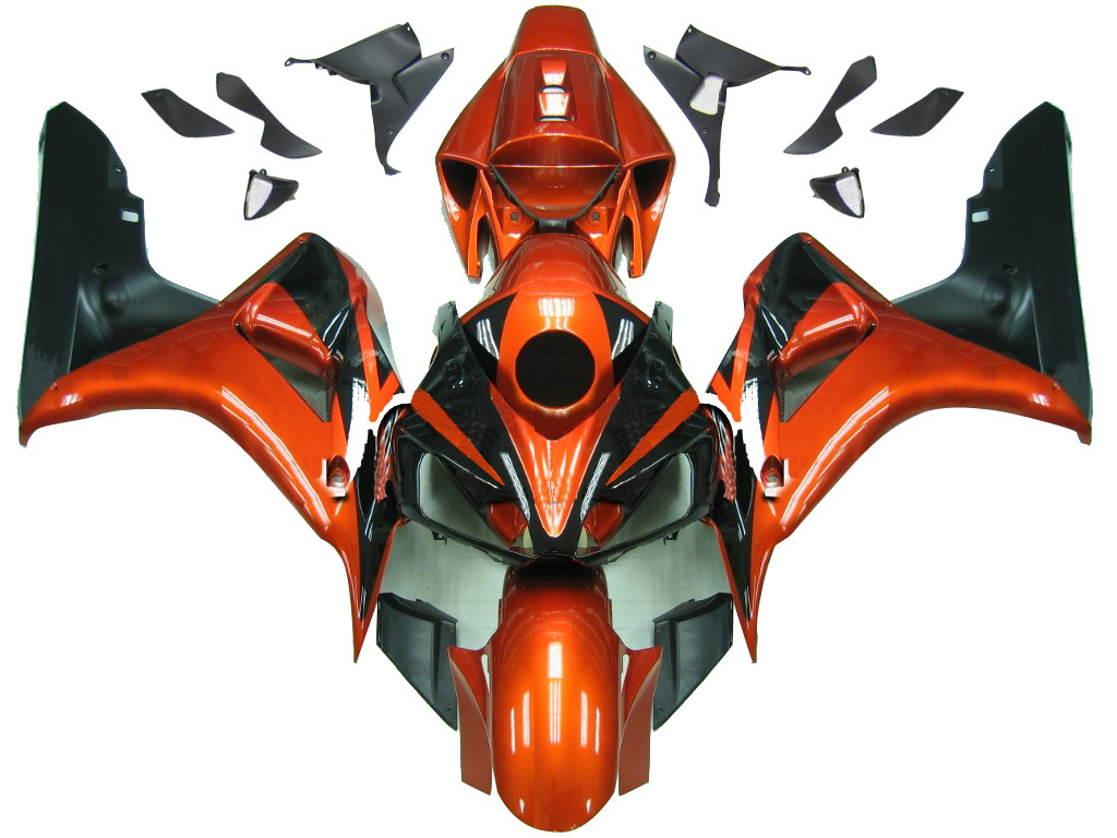 Amotopart Fairings Honda CBR 1000 RR Orange Metallic & Black CBR Racing (2006-2007)