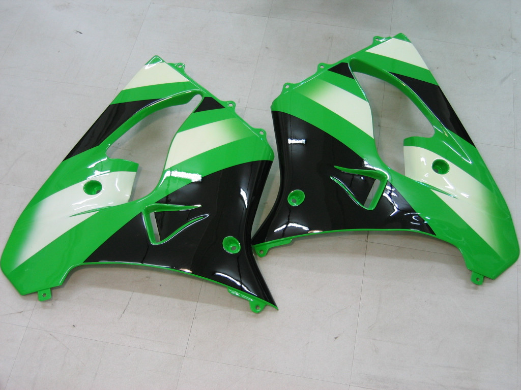 Amotopart Fairings Kawasaki ZX 9R Green Black ZX9R Racing