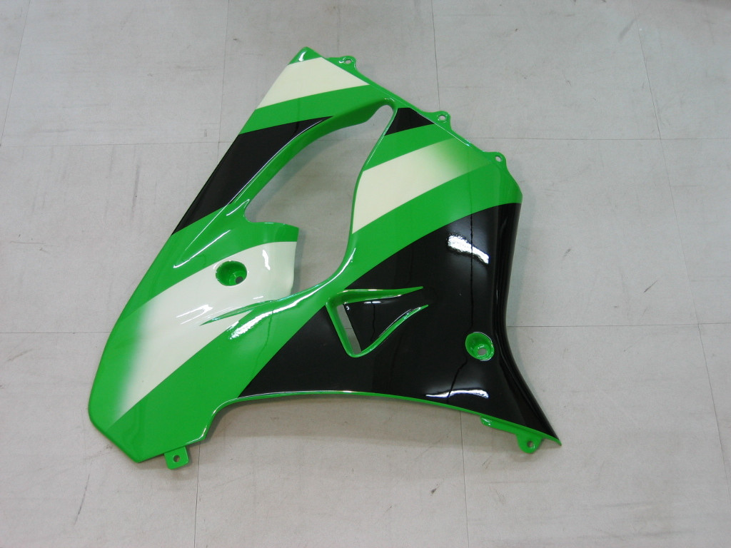 Amotopart Fairings Kawasaki ZX 9R Green Black ZX9R Racing  (2000-2001)