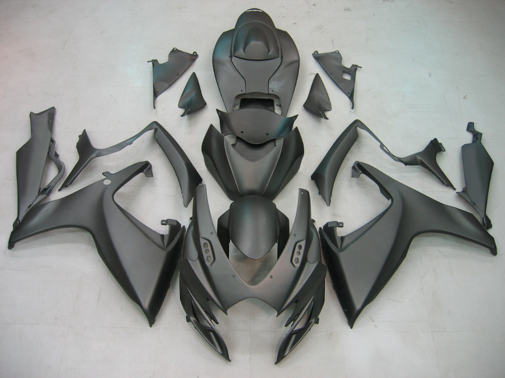 Amotopart Fairings Suzuki GSXR 600 750 Black Matte GSXR Racing (2006-2007)